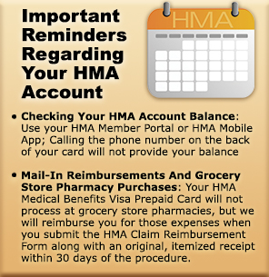 Important HMA Account Reminders